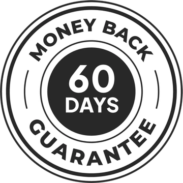 60-day money back guarantee seal